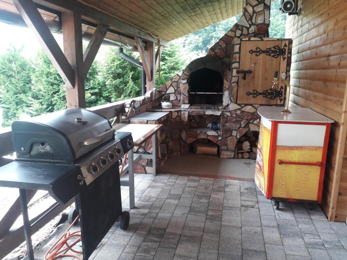 Jaskowa Chata Bieszczady Apartament Z Basenem Baligród Kültér fotó